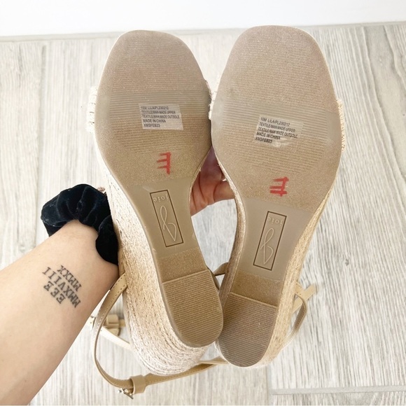 NWOB Joie Women’s Lila Straw Jute Wedge Sandal Ankle Strap 10 - Picture 6 of 7